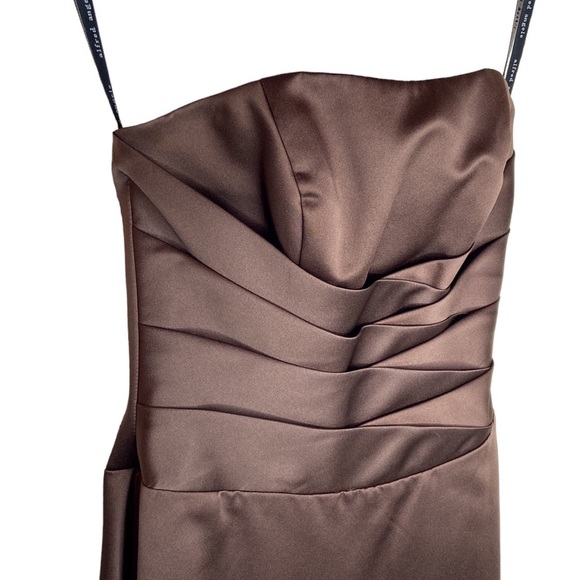 ALFRED ANGELO Espresso Satin Formal Dress - Picture 4 of 14